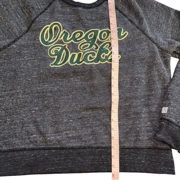 Oregon Ducks Crewneck Pullover Heather Gray College Football University Sports - Picture 14 of 15